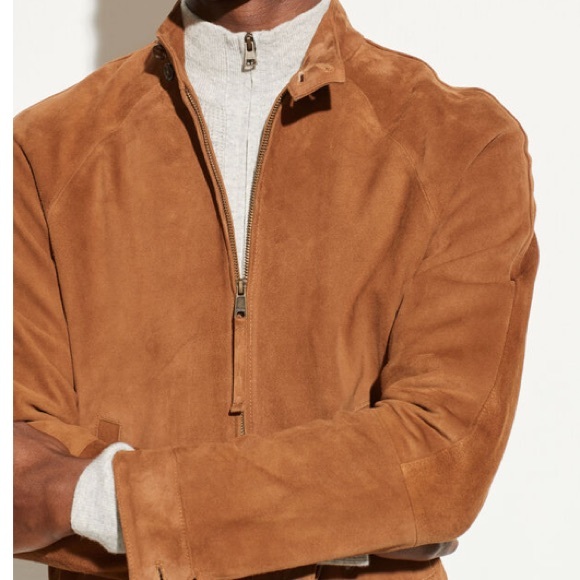 Nwt Vince Suede Harrington Jacket 